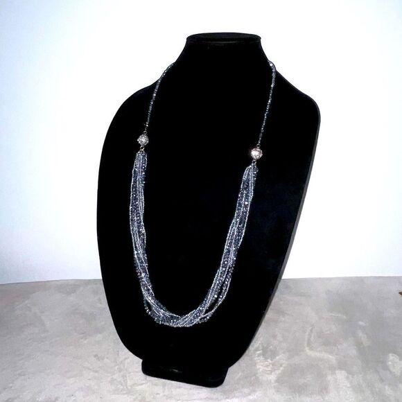 Stunning Multi Strand Sparkling Beaded Necklace - Picture 3 of 7